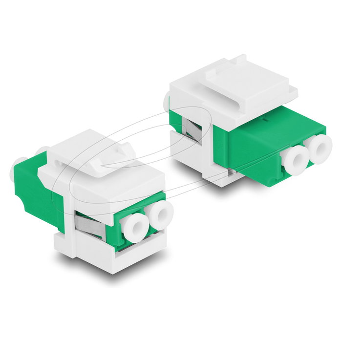 DeLOCK Módulo Keystone LC Duplex a LC Duplex Verde/Blanco 87066 DeLOCK Módulo Keystone LC Duplex a LC Duplex Verde/Blanco 87066