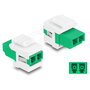 DeLOCK Módulo Keystone LC Duplex a LC Duplex Verde/Blanco 87066