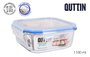 Quttin Fiambrera Cuadrada Hermética 1.1 L (Pack de 6 Unidades)