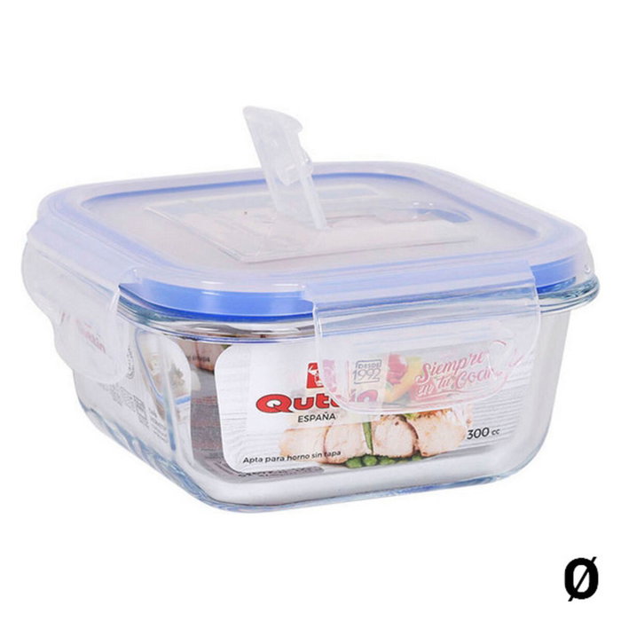 Quttin Fiambrera Cuadrada Hermética 1.1L