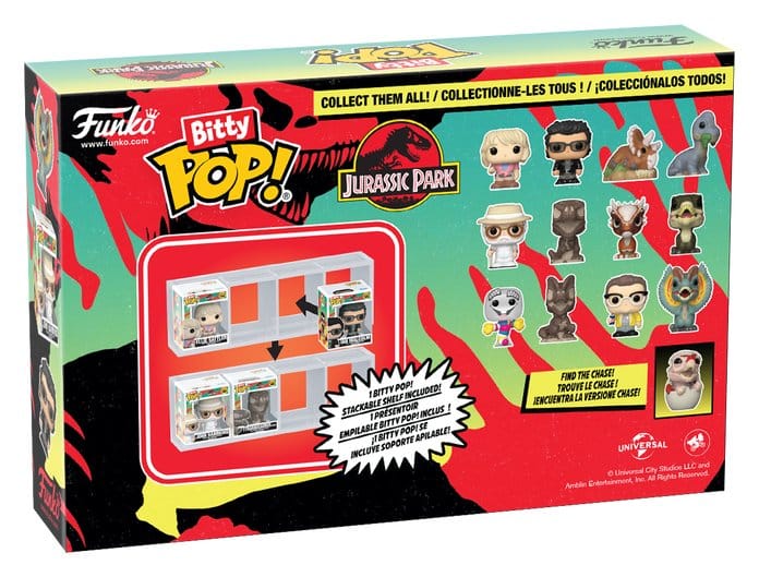 Jurassic Park Pack de 4 Figuras Bitty POP! Vinyl Mr. DNA 2,5 cm