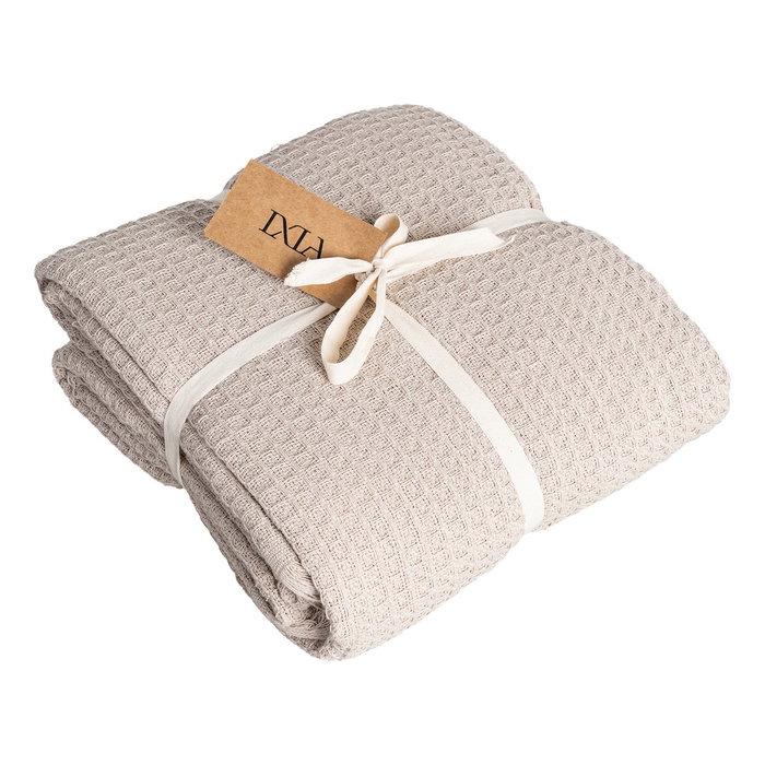 Colcha Panal Marrón Claro Algodón 250 X 260 cm