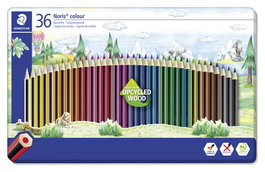 Lapices De Colores Staedtler 185 Noris Colour Wopex Estuche Metal De 36