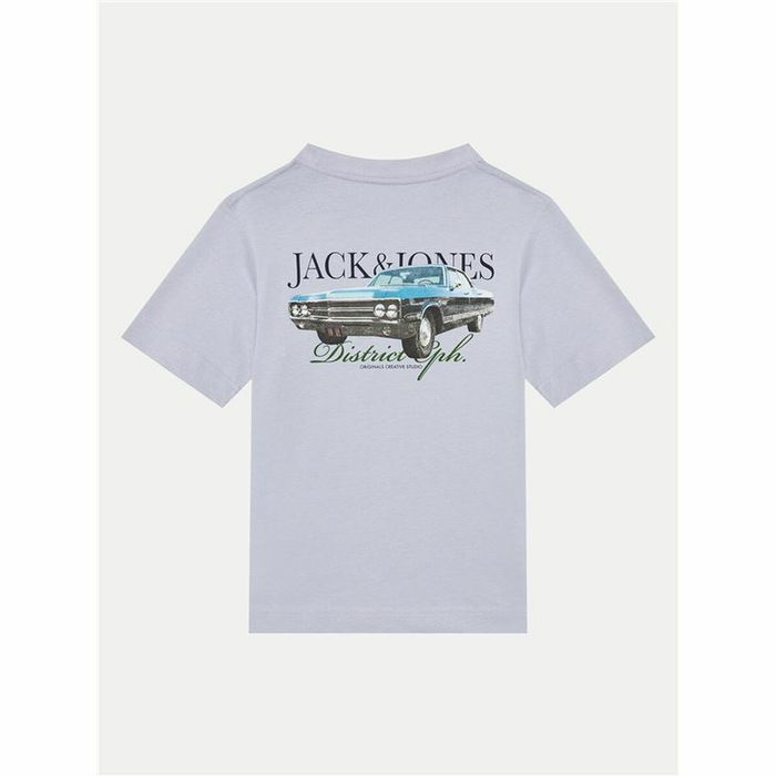 Camiseta de Manga Corta Infantil Jack & Jones Jorboston Photo w Neck Añil