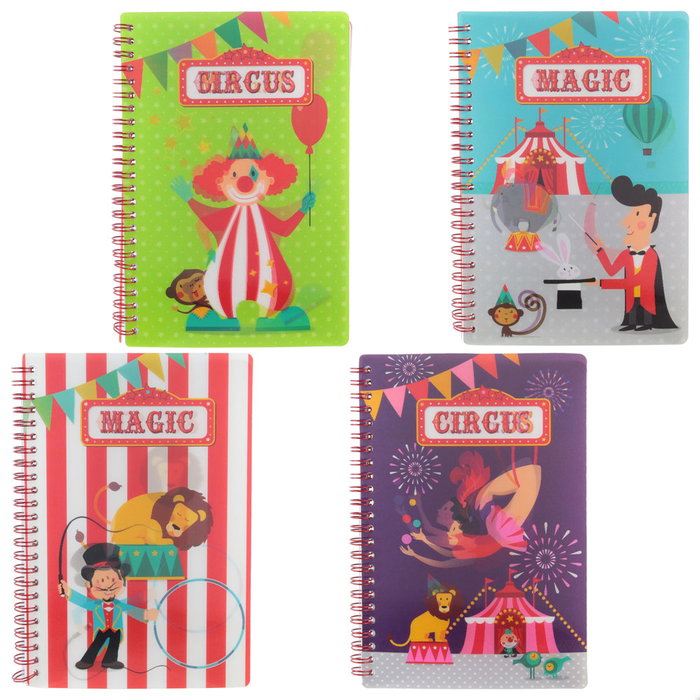 Jeux 2 momes Libreta 3D Dina5 55 Piezas Espiral CIRCUS con Efecto 3D Modelos Surtidos Jeux 2 momes Libreta 3D Dina5 55 Piezas Espiral CIRCUS con Efecto 3D Modelos Surtidos