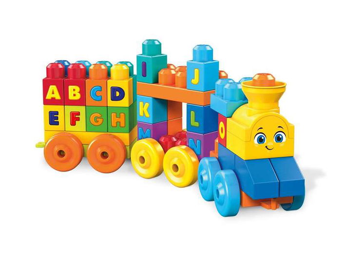 Mega Bloks Tren Musical Abc Fwk22 Aprendizaje Letras Español +12 Meses