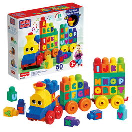 Mega Bloks Tren Musical Abc Fwk22 Aprendizaje Letras Español +12 Meses