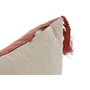 DKD Home Decor Cojín de Algodón Reciclado con Flecos Terracota