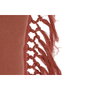 DKD Home Decor Cojín de Algodón Reciclado con Flecos Terracota