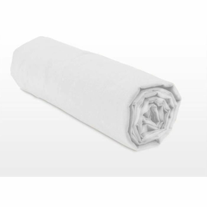 Home Linge Passion Sábana bajera ajustable HP71764 Blanca 140 x 190 cm + capó 30 cm