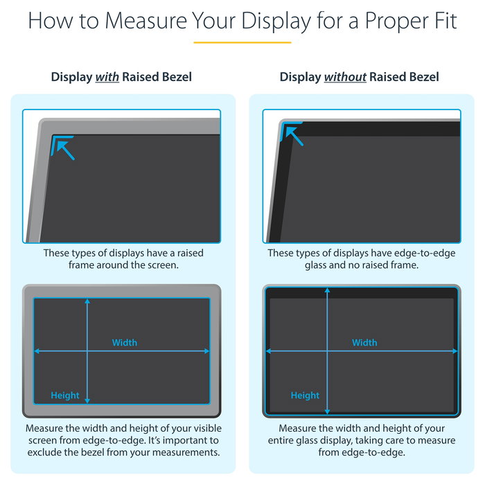StarTech Filtro de Privacidad Dorado para Monitor 24 Pulgadas 16:9 Reversible Brillante Reduce Luz Azul