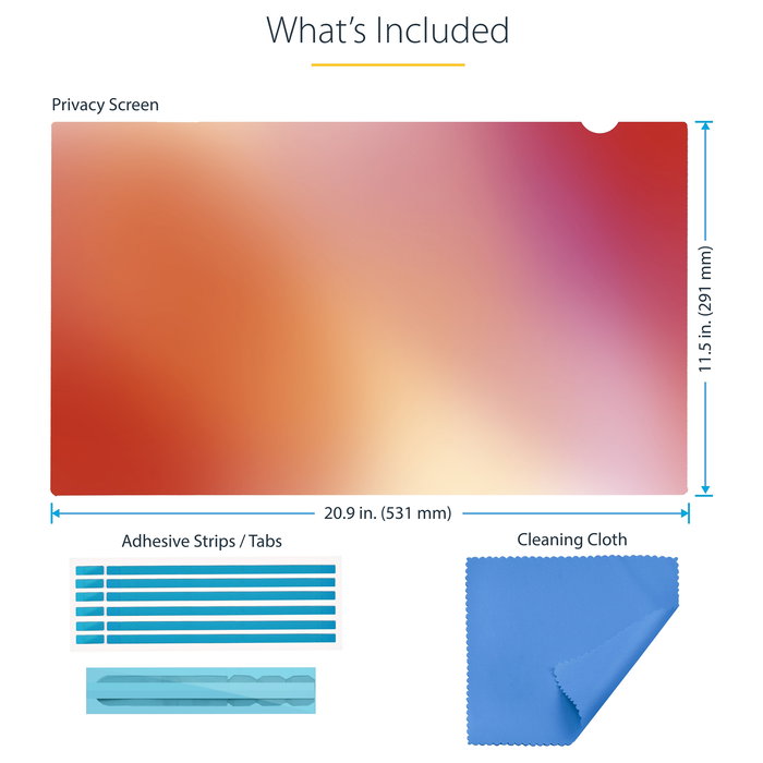 StarTech Filtro de Privacidad Dorado para Monitor 24 Pulgadas 16:9 Reversible Brillante Reduce Luz Azul