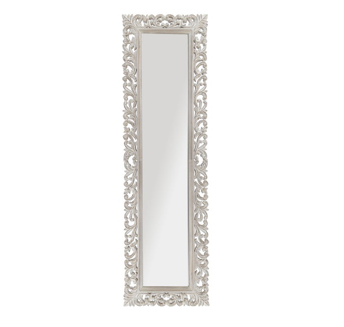 DKD Home Decor Espejo Mango Cristal 44x3x152 Decapé Blanco DKD Home Decor Espejo Mango Cristal 44x3x152 Decapé Blanco