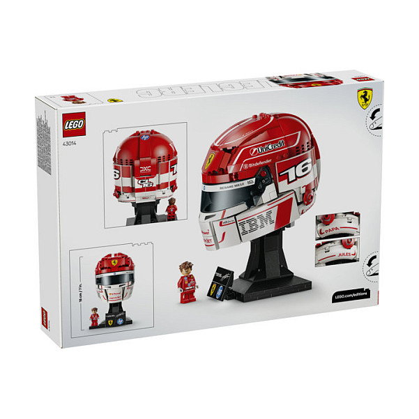 LEGO Scuderia Ferrari HP Casco de Charles Leclerc 43014, Juego de Construcción de 886 Piezas, para Mayores de 14 Años