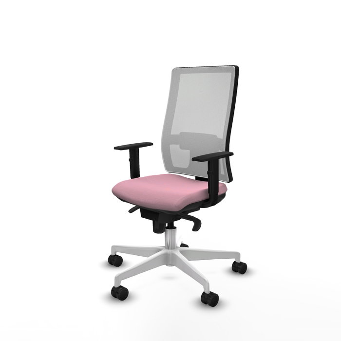 PIQUERAS Y CRESPO Silla de oficina Horna Rosa con malla Blanca PIQUERAS Y CRESPO Silla de oficina Horna Rosa con malla Blanca