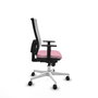 PIQUERAS Y CRESPO Silla de oficina Horna Rosa con malla Blanca