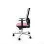 PIQUERAS Y CRESPO Silla de oficina Horna Rosa con malla Blanca