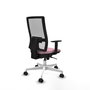 PIQUERAS Y CRESPO Silla de oficina Horna Rosa con malla Blanca