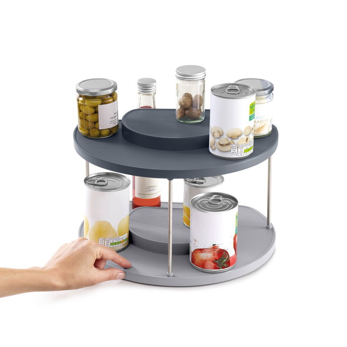 Joseph Joseph CupboardStore Organizador Giratorio de 2 Niveles Gris