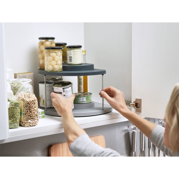 Joseph Joseph CupboardStore Organizador Giratorio de 2 Niveles Gris