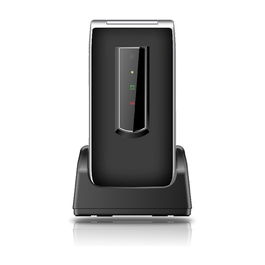 Bea-fon SL495 - Teléfono Móvil Básico Concha, Pantalla 2.4", Radio FM, Linterna, Batería 1000 mAh, Bluetooth, Color Negro y Plata