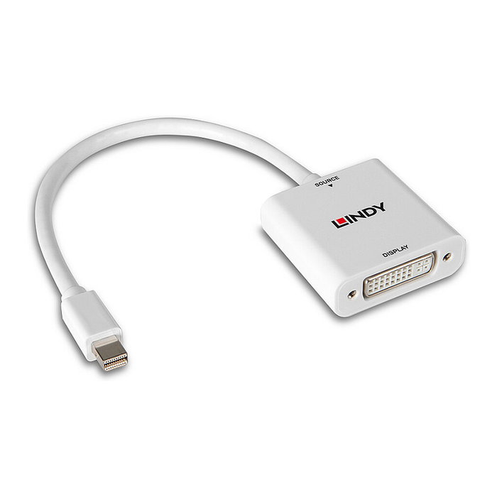 Lindy Conversor Mini DisplayPort a DVI 38318, 0,18 m Lindy Conversor Mini DisplayPort a DVI 38318, 0,18 m