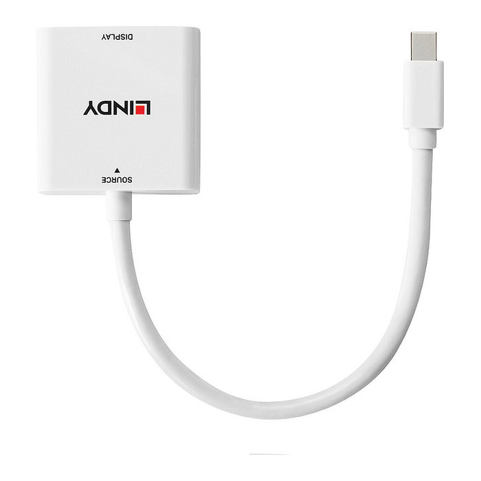 Lindy Conversor Mini DisplayPort a DVI 38318, 0,18 m Lindy Conversor Mini DisplayPort a DVI 38318, 0,18 m