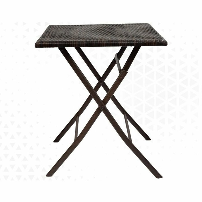 Color Baby Conjunto de mesa cuadrada plegable (60x72 cm) + 2 sillas de ratán (44x83,5 cm) Aktive
