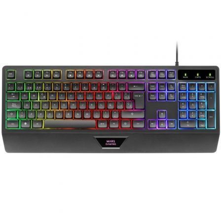 Mars Gaming Pack Gaming MCP124 Teclado H-MECH + Ratón Óptico RGB + Alfombrilla Nanotextil Negro