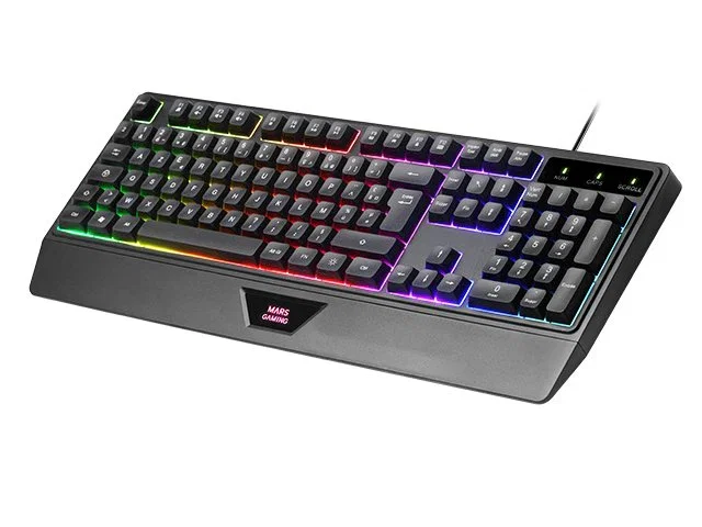 Mars Gaming MCP124 Pack Gaming: Teclado H-Mech, Ratón Óptico y Alfombrilla Negro