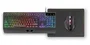 Mars Gaming MCP124 Pack Gaming: Teclado H-Mech, Ratón Óptico y Alfombrilla Negro