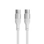 Cable USB KSIX Blanco 1 m