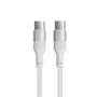 Cable USB KSIX Blanco 1 m