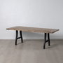 Mesa Comedor Natural-Negro 220 X 90 X 76 cm