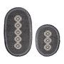 Mijölnir E4_807 Juego de Alfombras de Baño 2 Piezas 100% Poliéster Antideslizante Antibacterias Color Antracita