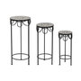 DKD Home Decor Set de 3 Mesas Auxiliares Mosaico Stones