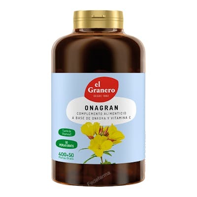 EL GRANERO Onagran Aceite De Onagra 400+50Perlas Complemento Alimenticio EL GRANERO Onagran Aceite De Onagra 400+50Perlas Complemento Alimenticio