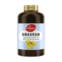 El Granero Integral Onagran Aceite de Onagra 700mg 12 cápsulas - Suplemento para la menstruación y menopausia