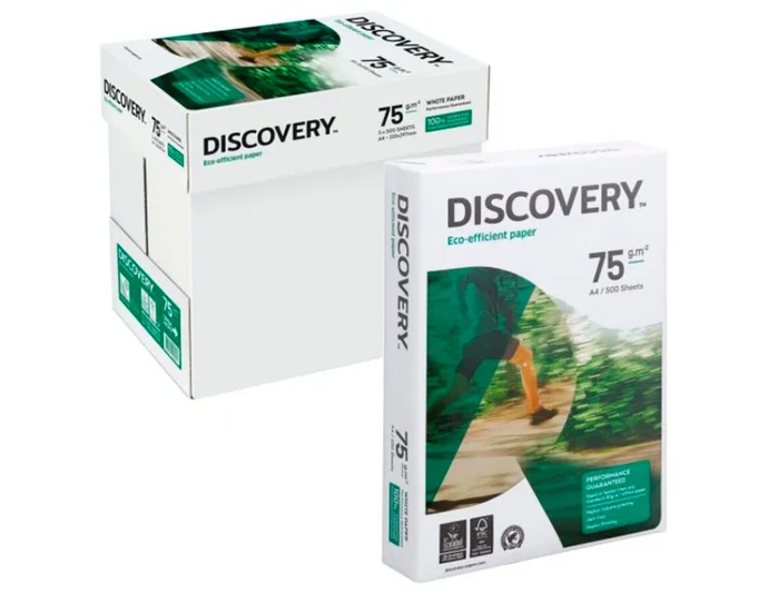 Discovery Papel A4 75g Set de 5 Paquetes de 500 Hojas