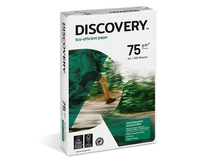 Discovery Papel A4 75g Set de 5 Paquetes de 500 Hojas
