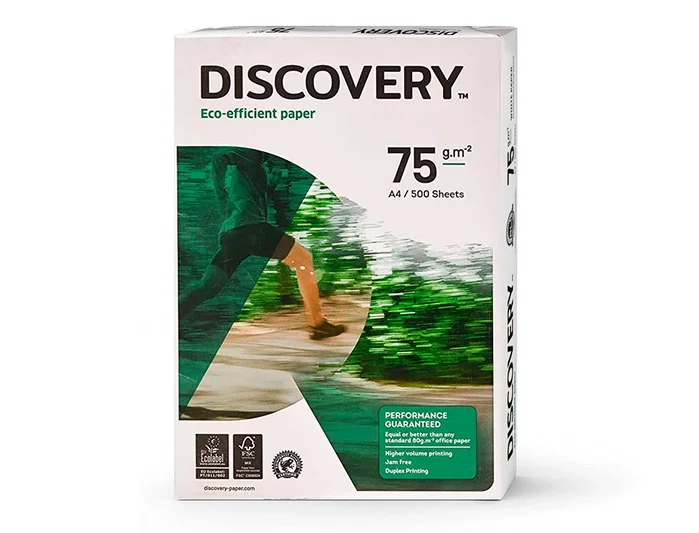 Discovery Papel A4 75g Set de 5 Paquetes de 500 Hojas