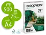 Discovery Papel A4 75g Set de 5 Paquetes de 500 Hojas