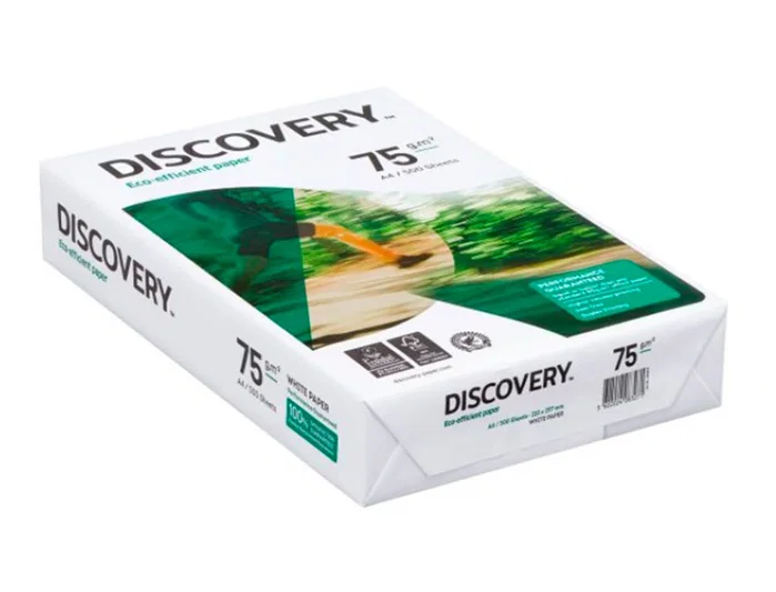 Discovery Papel A4 75g Set de 5 Paquetes de 500 Hojas