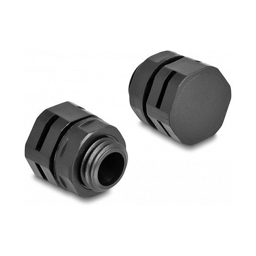 DeLOCK Tapón de Ventilación M12 Negro (2 Piezas)