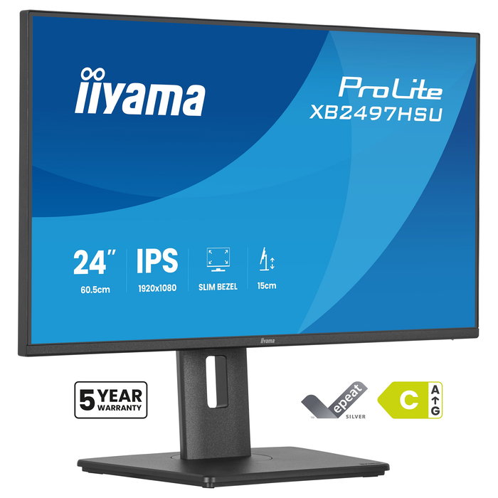 iiyama ProLite XB2497HSU-B1 Monitor Gaming 23.8" Full HD IPS 120Hz 4ms AMD FreeSync HDMI DisplayPort USB Altavoces Negro iiyama ProLite XB2497HSU-B1 Monitor Gaming 23.8" Full HD IPS 120Hz 4ms AMD FreeSync HDMI DisplayPort USB Altavoces Negro