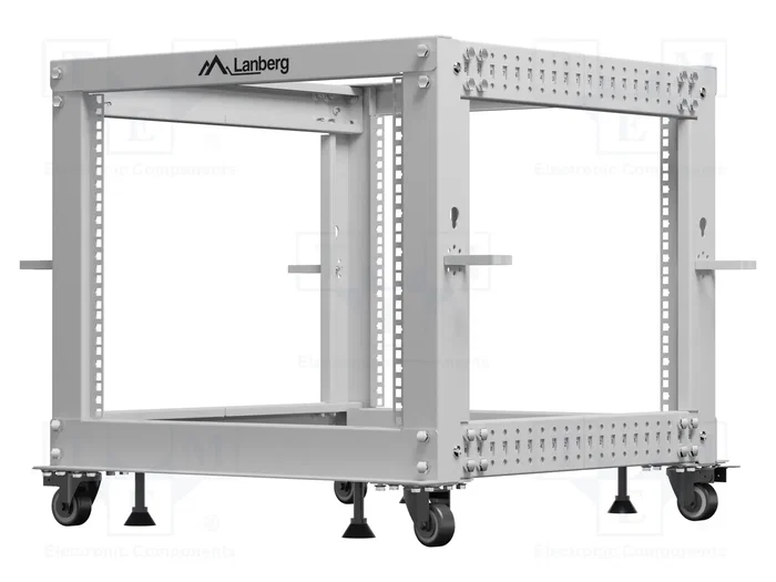 Lanberg Open Rack 9U 600x600-1100 regulado gris
