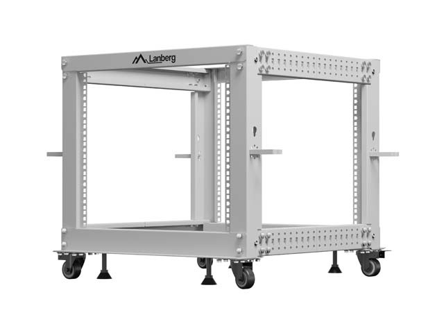 Lanberg Open Rack 9U 600x600-1100 regulado gris