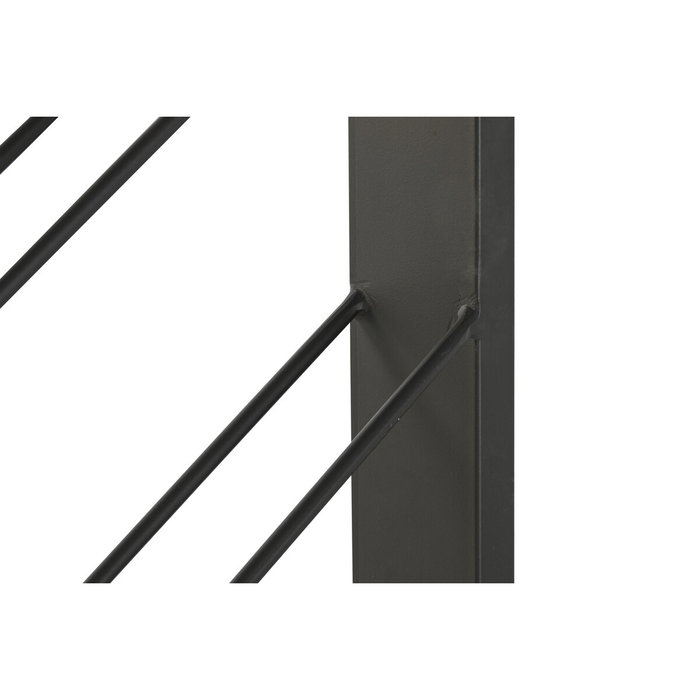 DKD Home Decor Botellero de Metal Negro para Pared, 16 Botellas