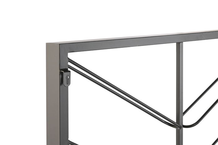 DKD Home Decor Botellero Loft Negro Metal 16 Botellas 6 x 160 x 70 cm