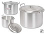 KINVARA Olla de Aluminio 28 cm 12,5 L Plata, Pack de 2